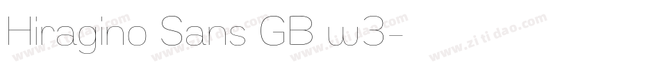 Hiragino Sans GB w3字体转换